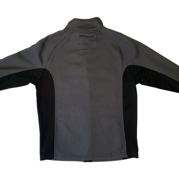 SPYDER Constant Full-Zip Jacket M Men's Sweater Fleece Gray Black - Picture 4 of 9